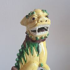 Chinese export Foo Dog Lion Sancai ceramic figurine old early mid 20th century, used for sale  Shipping to South Africa