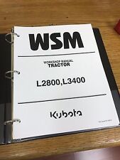 Kubota L2800 L3400 L3700SU Tractor Workshop Service Repair Manual BINDER  for sale  Shipping to Canada