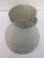 4-5/8", #8 Mesh, Stainless Steel Wire Mesh Screen Discs - 25 Each, used for sale  Shipping to South Africa
