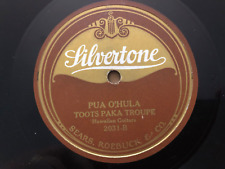 GUITARRAS HAWAIANAS SILVERTONE Record 78 rpm 2031 Pua O'Hula Toots Paka Troupe segunda mano  Embacar hacia Argentina