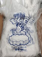 Usado, 8 lb. Sacos de gelo de plástico - "PURE ICE" urso polar com laços torcidos - Pacote com 100 comprar usado  Enviando para Brazil