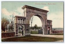 1909 Cementerio Puerta de Entrada Arco Carretera Puerta Tumba Mística Connecticut Postal segunda mano  Embacar hacia Argentina