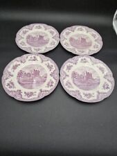 Vtg Johnson Bros 10" Dinner Plate Old Britain Castles 1792 Blarney Castle Plum for sale  Shipping to South Africa