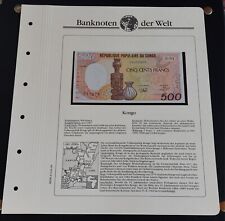 Banknoten congo 500 gebraucht kaufen  Langenbach