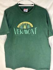 1993 Camiseta de pantalla de seda del sur Vermont verde montaña estado Hanes pesada de colección, usado segunda mano  Embacar hacia Argentina