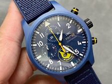 Reloj para hombre IWC Pilot Reverso Cronógrafo ""Blue Angels azul titanio 45 segunda mano  Embacar hacia Argentina