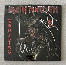 Disco assinado Iron Maiden Senjutsu álbum Dave Murray Janick Gers certificado Beckett, usado comprar usado  Enviando para Brazil