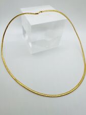 Used, 18 K Real Gold Soft Omega Chain  1.1 Gram 18 Inches 3mm Wide for sale  Shipping to South Africa