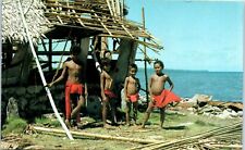 Usado, 1973 Cartão Postal Estados Federados da Micronésia Truk Typhoon Cena Crianças Ilhas Chuuk comprar usado  Enviando para Brazil