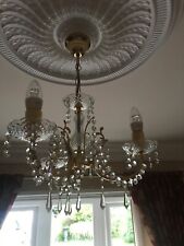 Light chandelier gold for sale  ROTHERHAM