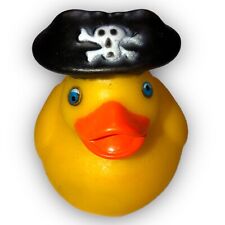 Rubber Ducky Rinco pirate duck Skull Crossbones Hat 2” for sale  Shipping to South Africa