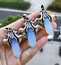 5 peças pingentes de morcego pedra opala pedras preciosas amuleto mágico de cura Reiki comprar usado  Enviando para Brazil