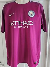 Camisa masculina Manchester City Away 2017/18 roxa GG Nike excelente comprar usado  Enviando para Brazil