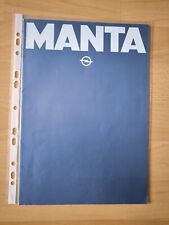 Opel Manta brochure "Blue #2" Opel for sale  Shipping to South Africa