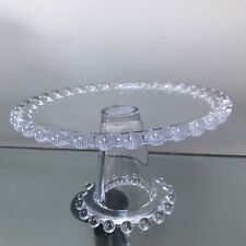Beautiful Beaded Glass Cake Stand  21cm, used for sale  Shipping to South Africa