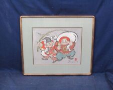 MORI YOSHITOSHI "Ebisu Daikoku" Signed Original Japanese Woodblock Print Art, used for sale  Shipping to South Africa