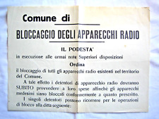Manifesto bloccaggio degli usato  Italia