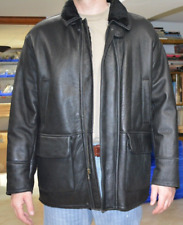 Mens black shearling for sale  Locust Valley