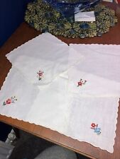 Xvintage embroidered napkins for sale  CLECKHEATON
