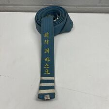 VINTAGE RETRO USED Martial Arts Coloured Belt Karate Japanese Adult Blue 3rd Dan for sale  Shipping to South Africa