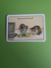 Genuino Vintage, Intercambia/tarjetas de juego, Gatos mirando computadora, ¿es un mouse? segunda mano  Embacar hacia Argentina