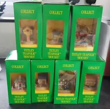 Vintage Tetley Tea Folk Houses 1995 All 7 Houses - Boxed , used for sale  Shipping to South Africa