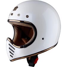 Casco de motocicleta Royal Adult cara completa retro aprobado por punto talla M brillante blanco segunda mano  Embacar hacia Argentina