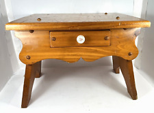 Vintage MCM Solid Wood Foot Rest Step Bench Stool 15.75” X 11.25 X 11.5” for sale  Shipping to South Africa