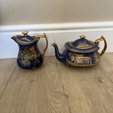Antique W&R Carlton Ware Blue/Gold Teapots  for sale  Shipping to South Africa