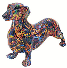 Ornamento Dachshund arte supernova estatueta colorida brilhante salsicha presente amante de cachorro comprar usado  Enviando para Brazil