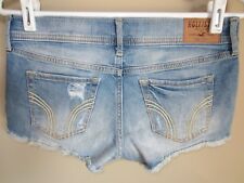 Shorts jeans Hollister baixo elástico desgastado corte 1 25  comprar usado  Enviando para Brazil