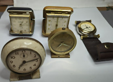 4 lots Of Vintage Used Traveling Alarm Clocks Seth Thomas, Dalvey, Walker & Etc. for sale  Shipping to South Africa