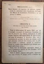 Castelvetro piacentino 1886 usato  Italia