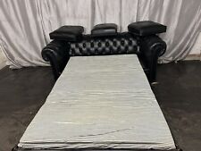 sofa black leather red for sale  KING'S LYNN