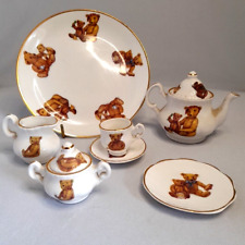 Objets D'art Vintage Fine Bone Miniature China Tea Set Handmade in England Teddy for sale  Shipping to South Africa