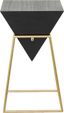 Deco 79 Wood Geometric Inverted Pyramid Accent Table with Gold Metal Frame, 14", used for sale  Shipping to South Africa