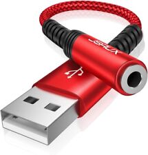 JSAUX Audio Adapter, USB to 3.5mm Adapter External Stereo Sound Card for sale  Shipping to South Africa