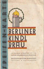 Speisekarte berlin 1934 gebraucht kaufen  Döbeln