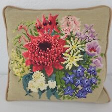 Needlepoint pillow floral for sale  Saint Petersburg