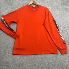 Usato, T-shirt vintage Gildan ultra cotone UK arancione medio manica lunga casual da uomo usato  Spedire a Italy