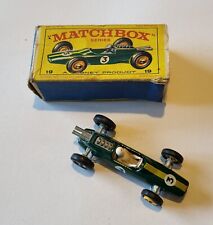 VNM vintage boxed Lesney Matchbox No.19 Lotus Racing Car diecast model F1 , used for sale  Shipping to South Africa