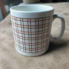 Grindley England Coffee Mug Plaid Pattern Vtg Grindley of Stoka Staffordshire, used for sale  Shipping to South Africa