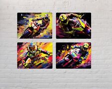 Quadro em Tela Abstrato Moto Estilo GP Motocicletas Superbikes Arte na Parede comprar usado  Enviando para Brazil