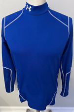 Under Armour Shirt Adult Size Medium Blue Cold Gear Fitted Mock Turtleneck for sale  Shipping to South Africa