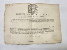 Antico documento 1762 usato  Italia