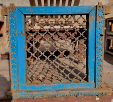 Ventana arquitectónica mogol antigua de hierro y madera tallada a mano Jali obra de Jali del siglo XIX segunda mano  Embacar hacia Argentina