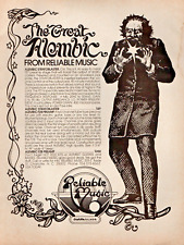 vtg 1970s ALEMBIC STRATOBLASTER PREAMP MAGAZINE PRINT AD Guitar Bass PINUP PAGE for sale  Shipping to South Africa
