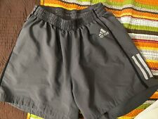 Pantalones cortos para correr Adidas Climacool para hombre gris pequeño 5"" bolsillo rayas reflectantes, usado segunda mano  Embacar hacia Argentina