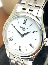 Relógio feminino Tissot suíço quartzo mostrador branco 25 mm prata aço T0630091101800, usado comprar usado  Enviando para Brazil