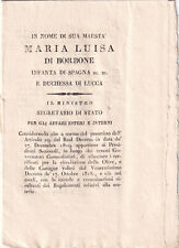 WW189-DUCATO DI LUCCA-MARIA LUISA DI BORBONE SULLE CASTAGNE E SULLE OLIVE comprar usado  Enviando para Brazil